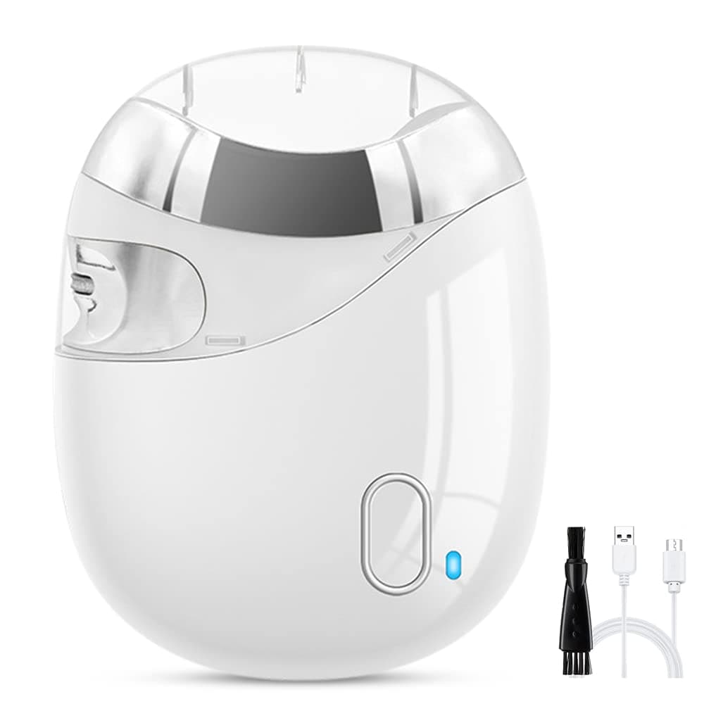 Electric Automatic Nail Clipper, Fingernail Cutter and File 2 in 1 Design, Nail Scraps Storage, USB Rechargeable Safety Fingernail Trimmer, Nail Scissors for Baby, Kids, Seniors and Adult (White)