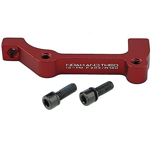 Aluminium Alloy 6061 Disc Brake Adapter Rear 180mm INTERNATIONAL STANDARD/IS Frame to POST MOUNT/PM Brake Caliper RED compatible with all brands such as SHIMANO, TEKTRO, PROMAX, AVID