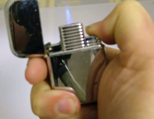 Stormproof Gas Lighter Polished Chrome Knight Brand