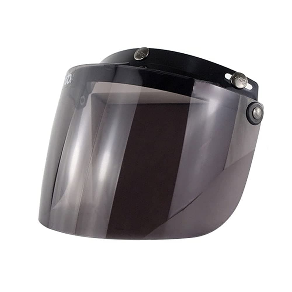 Motorcycle 3-Snap Helmet Windshield Lens -UV Helmets Flip Up Face Visor Lens Smoke Compatible with Harley 3-snap Helmet