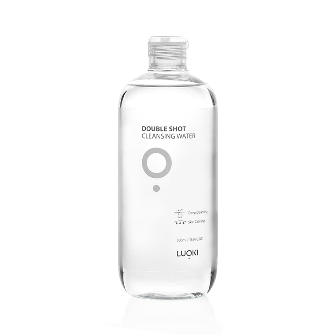 Double Shot Cleansing Water 500ml (16.9 fl oz) - Hypoallergenic Deep Clean Micellar Cleansing Water and Makeup Remover… (16.9 Fl Oz) (Pack of 1)