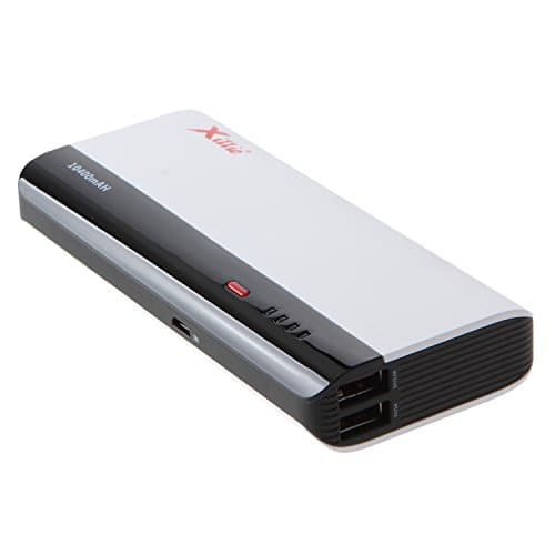 XILLIE [CE/FCC Verified] 10400 mAh Smart Power Bank, Smart Power Backup Charger Dual USB Portable External Extended Battery Pack for iPhone ,iPad & Samsung Galaxy Smart Phones Etc. White+Black PS001