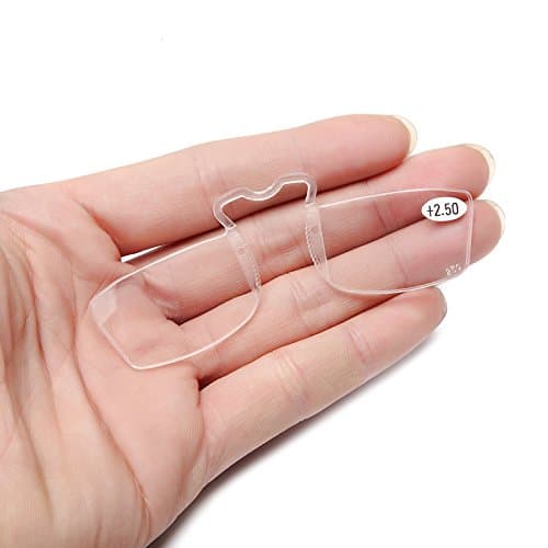 Bluelover Mini Nose Resting Pocket Reading Presbyopic Glasses Clip Light Weight Strength 1.0 1.5 2.0 2.5 3.0-2.5