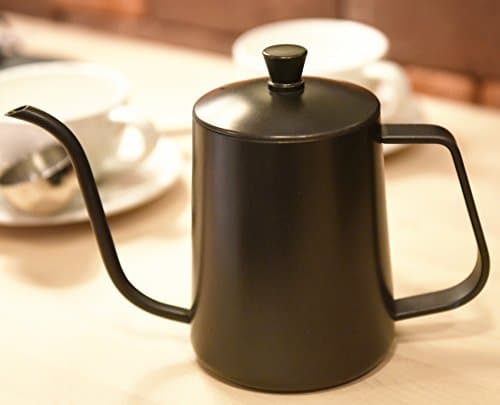 Kingnice 600 Milliliter 2.5 Cup Stainless Steel Pouring Over Gooseneck Kettle for Coffee or Tea