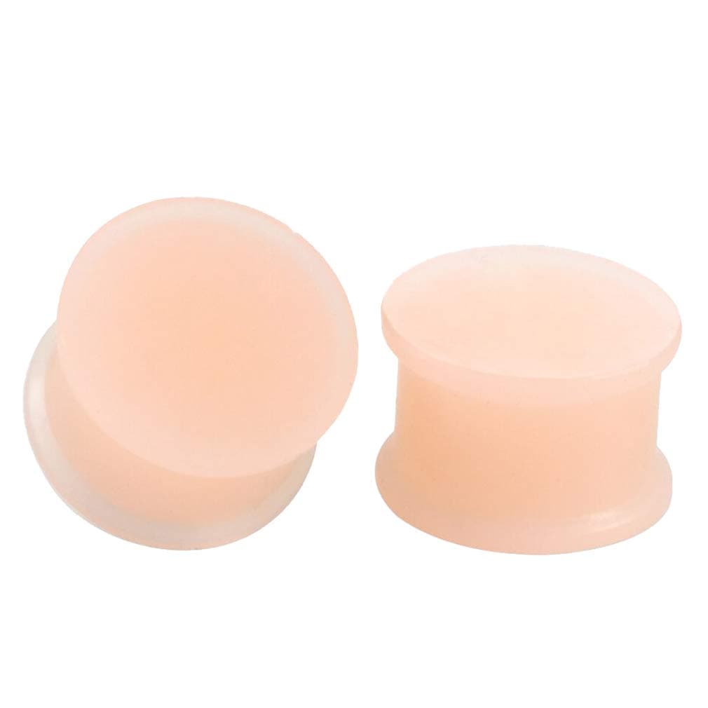 Brokkr Silicone Pair Flesh Skin Tone Ear Plugs Tunnels Gauges Multiple Shades