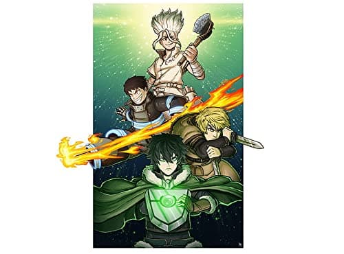 Poster World Anime Crossover Dr Stone Fire Force Naofumi Iwatani Hd Matte Finish Paper Poster Print (Multicolor) PW-10336