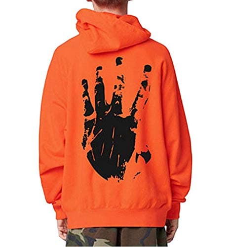 Unisex Revenge Hoodie Sweatshirt Xxxtentacion Top Cool Rap Graphic (Large, Orange)