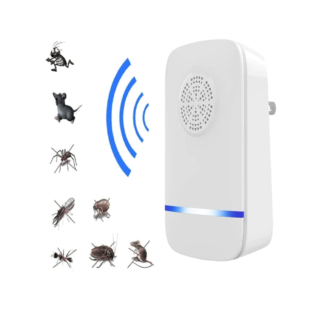 Ultrasonic Pest Repeller, Silent Electronic Pest Repellent Plug in Indoor Pest Control, Insect Mosquito Killer Machine, Mosquito Repellent for House,Lizard, Rat, Cockroach