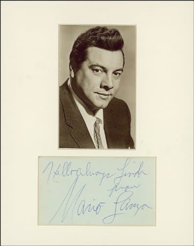 10X8 INCHES MARIO LANZA AUTOGRAPH GLOSSY PHOTO PRINT