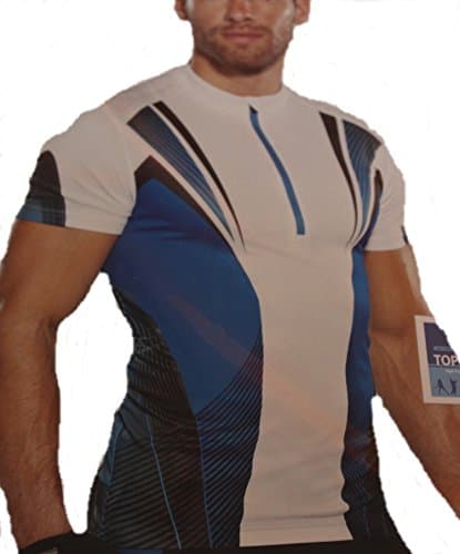 Crivit Sports Men's Cycling Shirt White / Blue Various Sizes