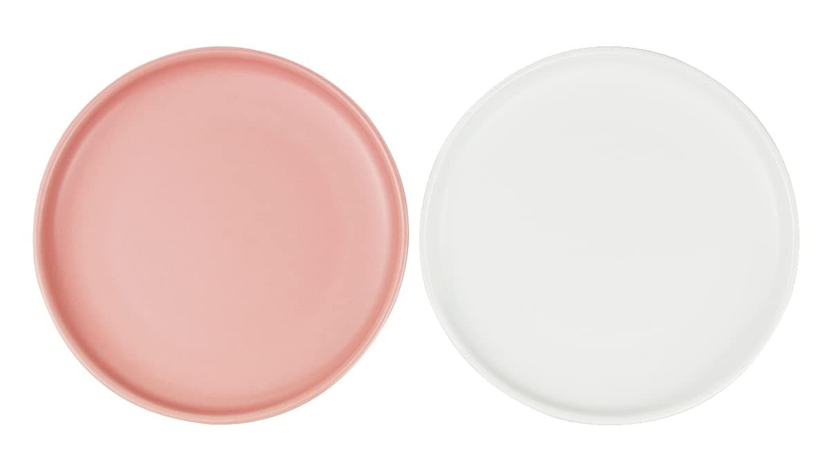 Petdoer Ceramic Shallow Cat Dish, Whisker Fatigue Free Cat Food Bowls, Wide and Small Non Slip Pet Plate for Kitten and Kitty, Short Legged Munchkin Cat