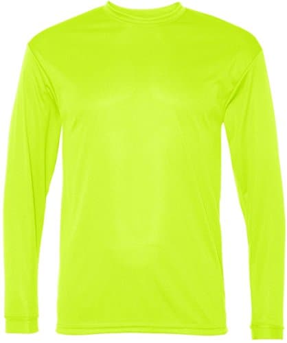 C2 Men's Sport Performance Long-Sleeve Tee Basic T-Shirt 5104 Safety Yellow XL