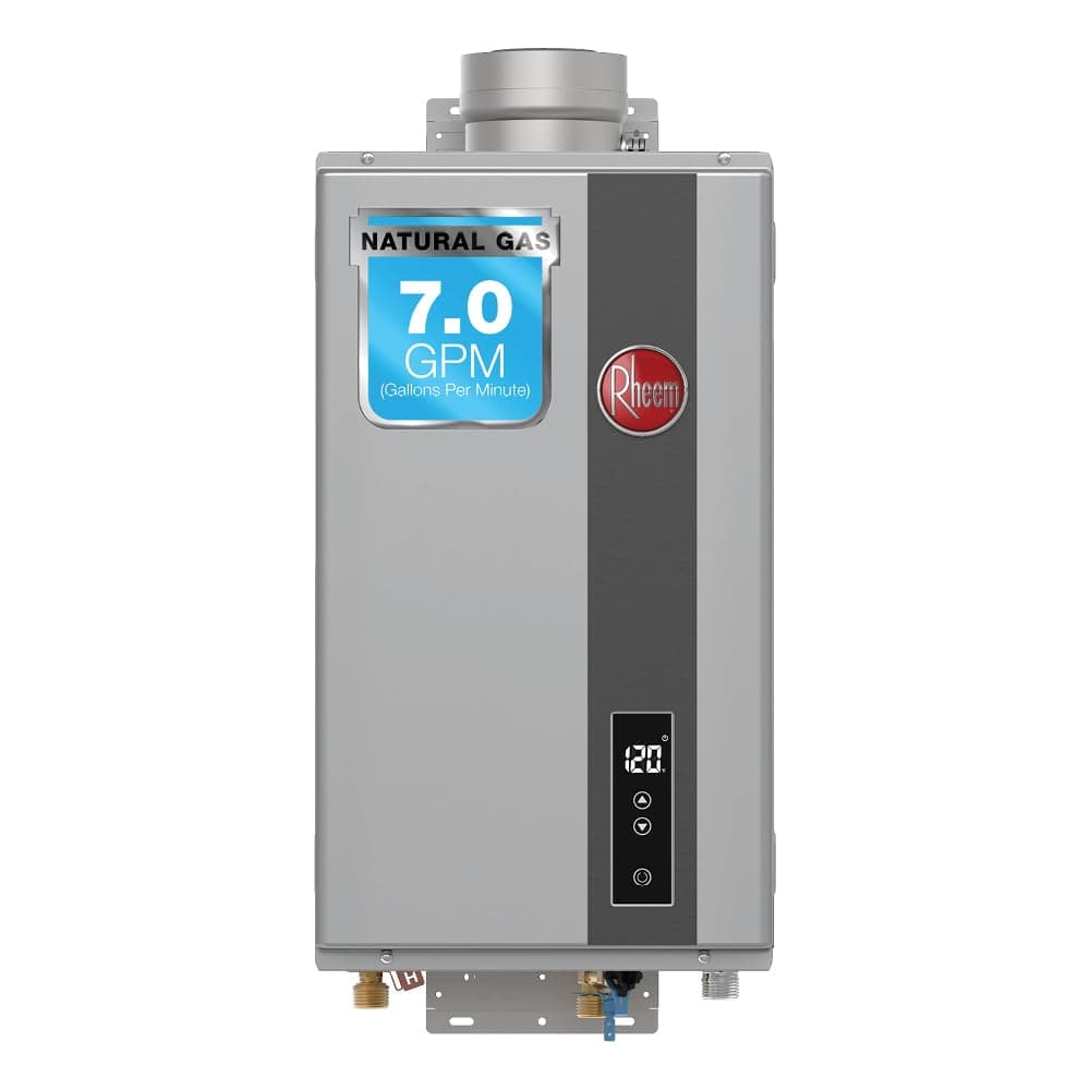RTG-70DVLN-3 High Efficiency Non-Condensing Indoor Tankless Natural Gas Water Heater 7.0 GPM, 160,000 BTUs
