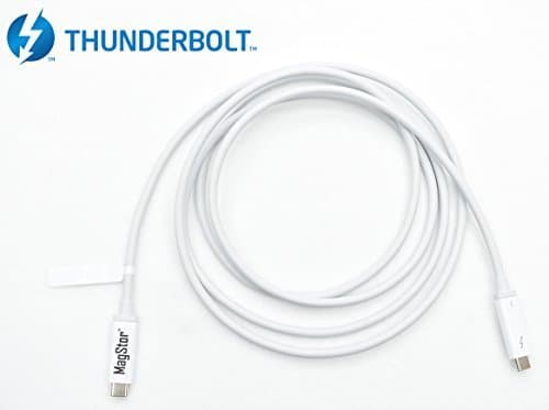 MagStor (Intel Certified) Thunderbolt 3 (40Gbps) Active Cable 2M, 6ft (White)