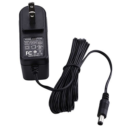 DC 12V 1A UL-Listed Power Supply,Power Adapter,5.5mm x 2.5mm DC Jack,9.8 Feet/3 Meter Cord for LED Strip,CCTV Camera,Wireless Router,Solar DC Power,Black