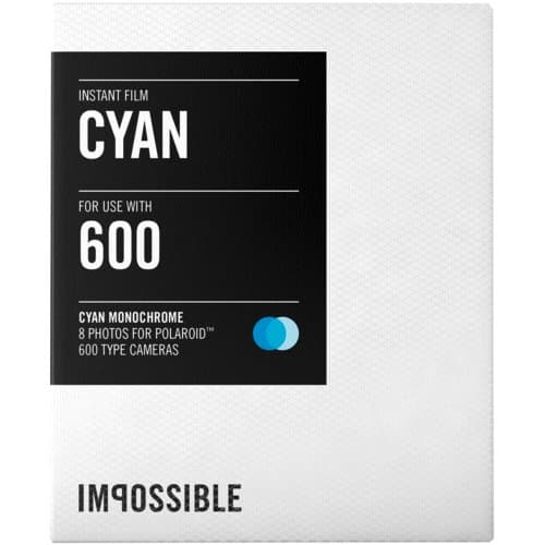 Impossible Project Cyan 600 Monochrome Instant Film for Polaroid 600 Cameras and Instant Lab