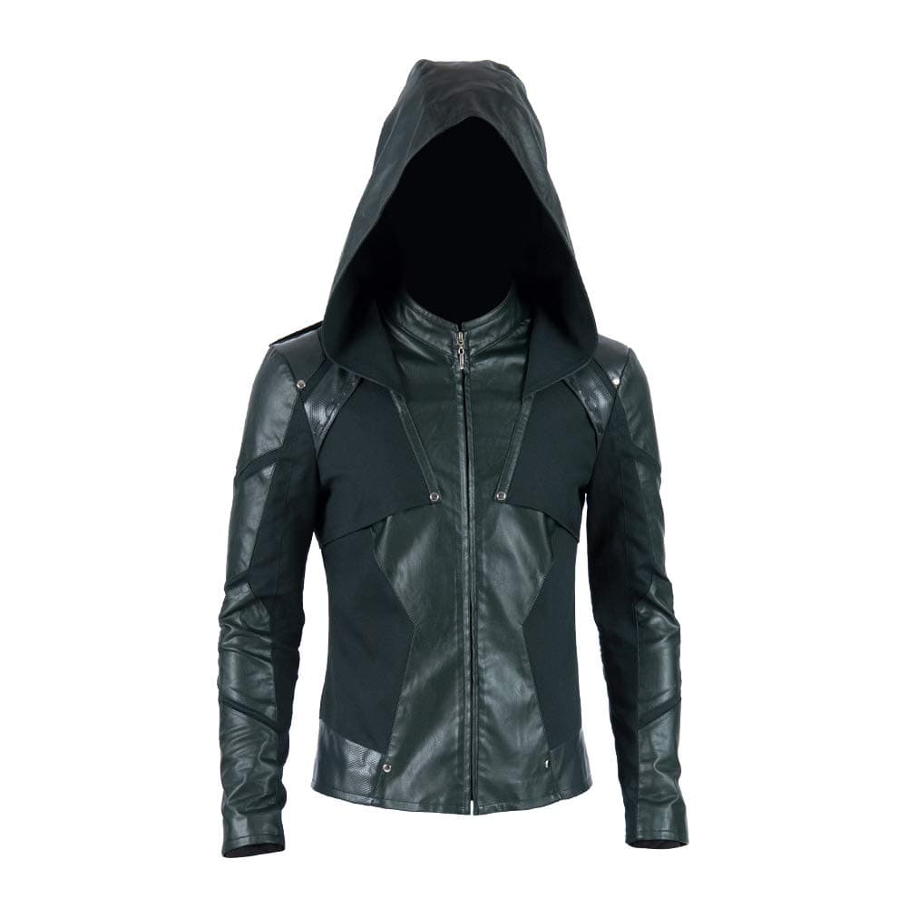 COMSHOW Green Arrow Season 8 Cosplay Costume Mens Arrow Costumes Oliver Queen Outfit for Halloween