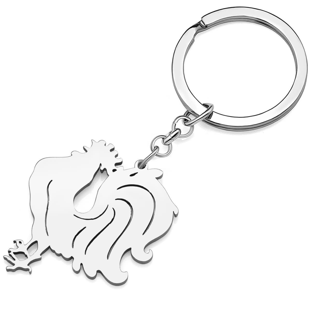YAYAKO Fun Rooster Chicken Keychain Stainless Steel Car Key Keyring Charms Gifts for Women Girls Charms Accessories