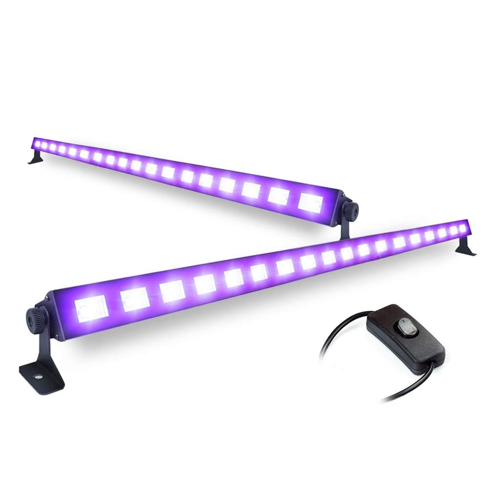 Beamz BUV183 UV Blacklight Bar Pair, LED DJ Light Bars for Nightclub, Stage, Party and Event Professional Lighting Equipment Setup