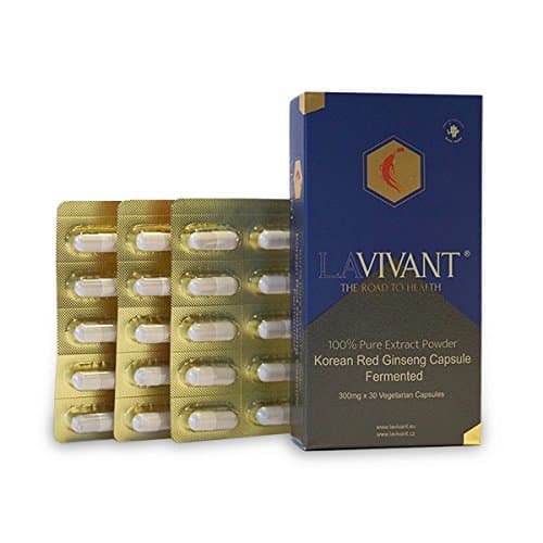 Korean Fermented Red Ginseng Vegetarian Capsules, 130mg/g, 30 Days, 30 Capsules