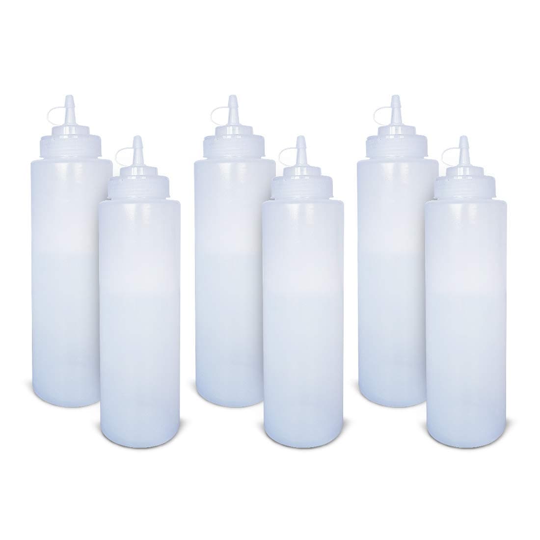 Squeeze Plastic Bottle 720Ml - 24Oz (Pack of 6) White