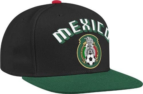 Adidas Mexican Football Federation Cap Snapback Hat Mexico Soccer (BLACK/GREEN)