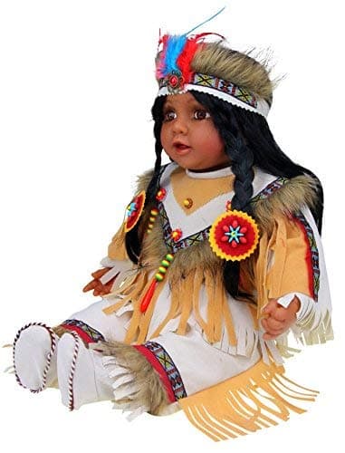 22" Collectible Native American (Indian) Vinyl Doll - VM221079 (Malini)