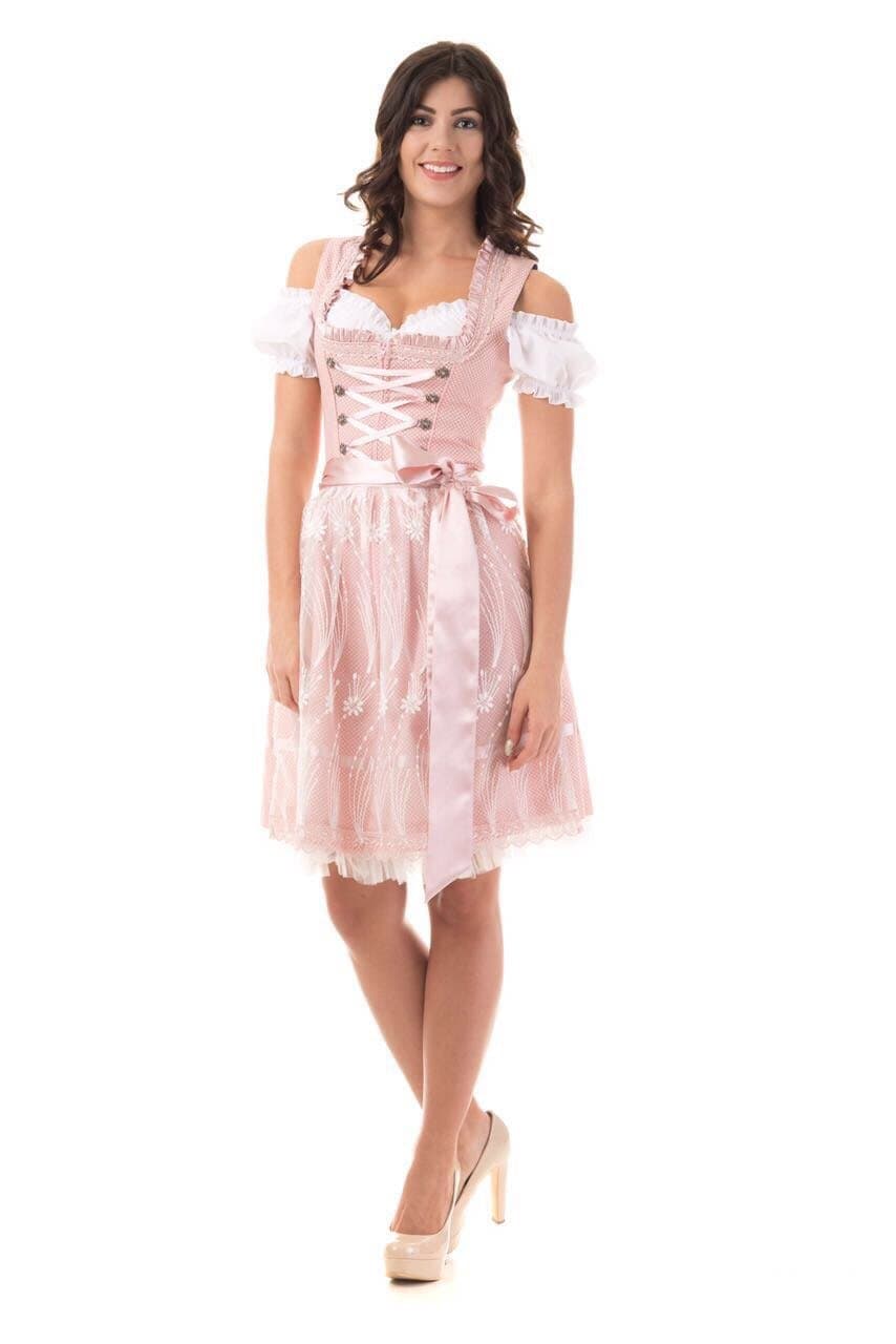 Trachtl. de Ertex GbR Dirndl Costume Dress Pink 3-Piece (201)