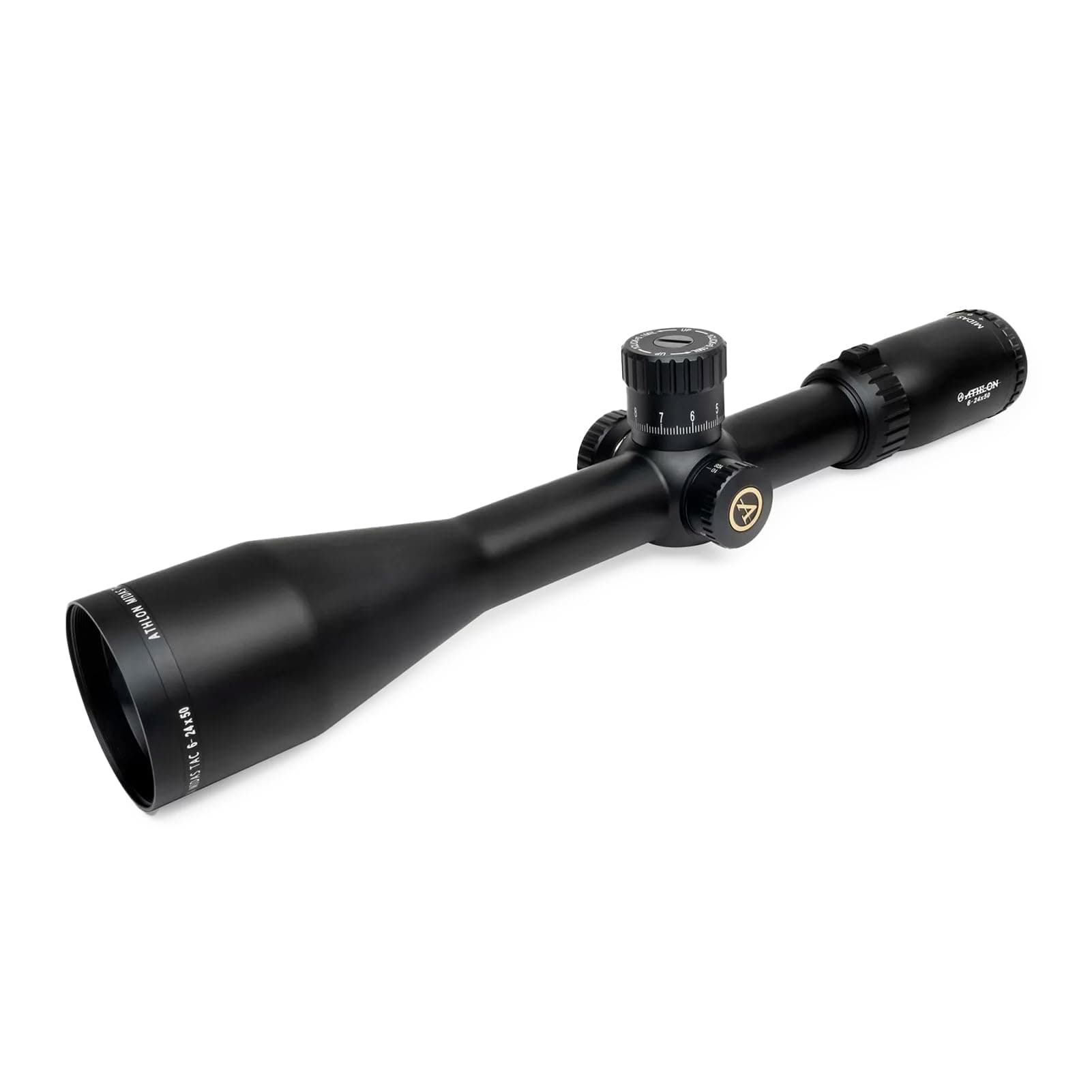 Athlon Optics Midas TAC HD 6-24x50 F1/First Focal Plane 30mm Tube Magnifying True Precision Zero Stop Shockproof Weatherproof Hunting Long-Range Target Shooting Gun Scope