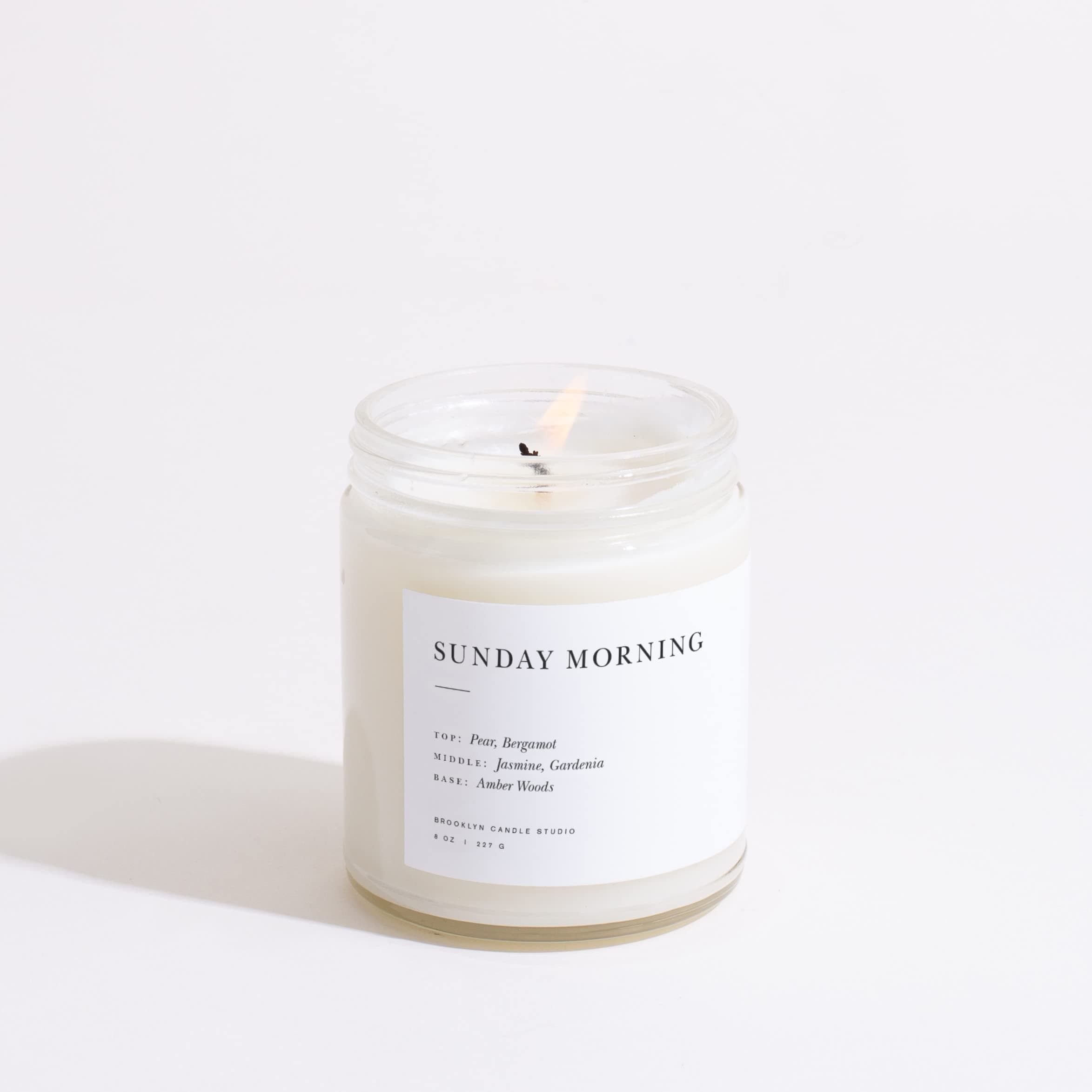 Candle Jar Minimalist Sunday Morning, 8 Ounce