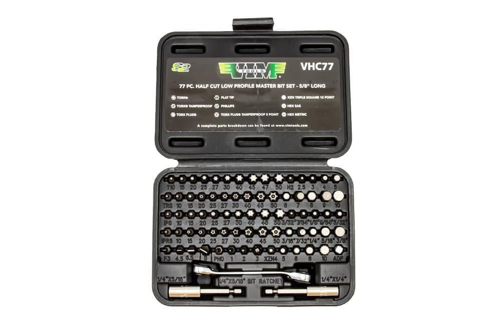 VHC77 '77-Piece' Half Cut Stubby Bit Set
