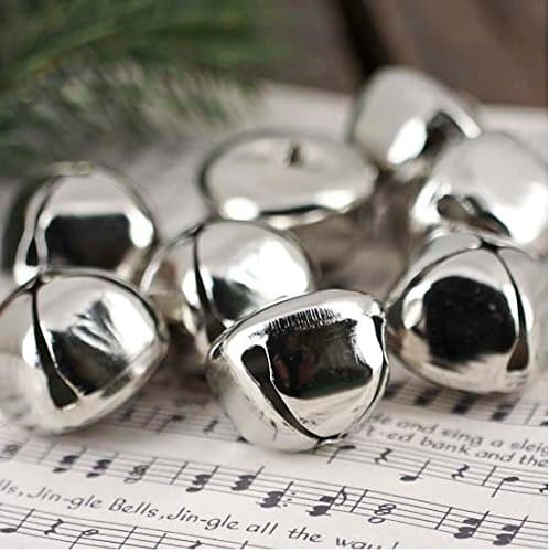 Jingle Bells 3/4-Inch,(100-Bell) Metal Platina Plated