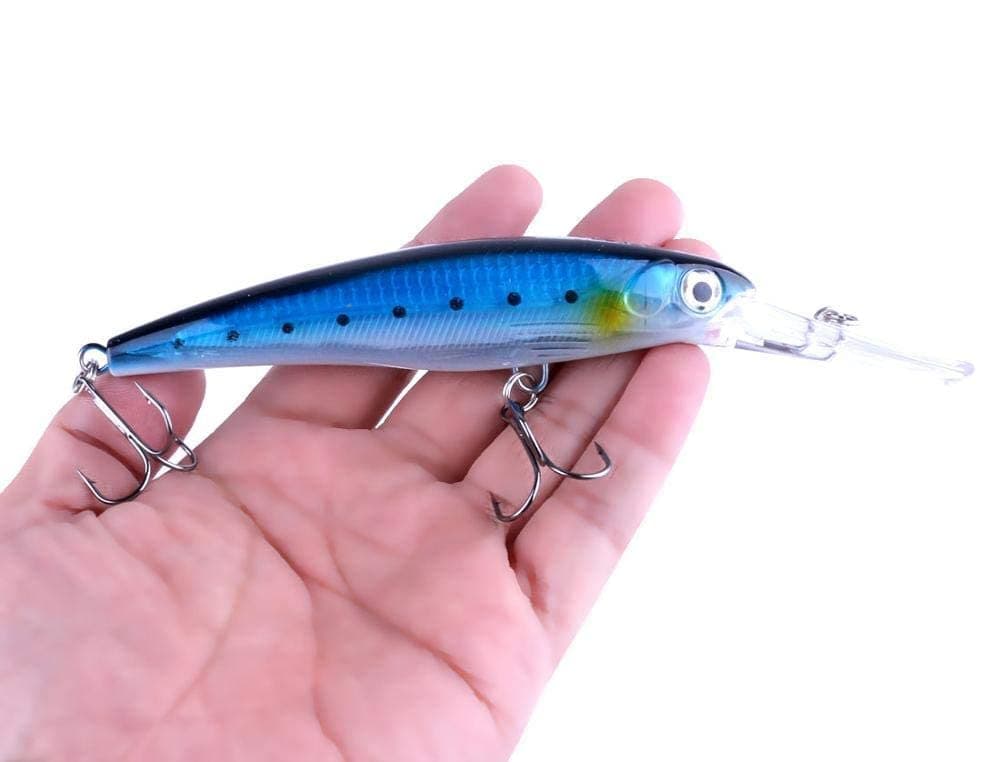 KANABEE Minnow Fishing Lures Saltwater Luminous Hard Bait Artificial Baits Minnow Fishing Spoon Wobbler Pesca Treble Hook- Pack of 1