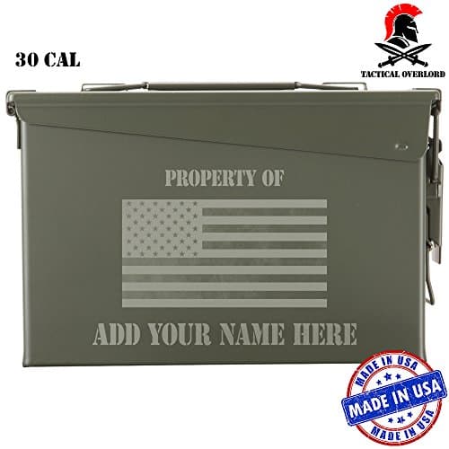 Tactical Overlord Personalized American Made Military Ammo Can  Indoor Outdoor Military Army longterm Survival Box with
