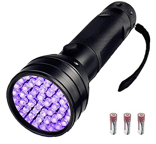 Pet Urine Detectors lights,Black Flashlight, light 51 LED 395 nM for Pets, Urine Detection, Finding Scorpions (Batteries Included)