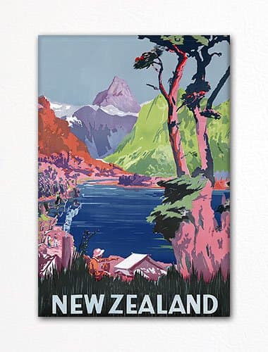 Vintage New Zealand Kiwi Souvenir Fridge Magnet, 1 Count, Metal, 3" x 2"