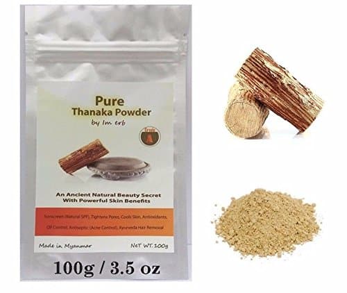 TANACA 100g Pure by Detashop Tanaka Thanaka Powder Anti Acne Aging Whitening Face Skin Hair Removal