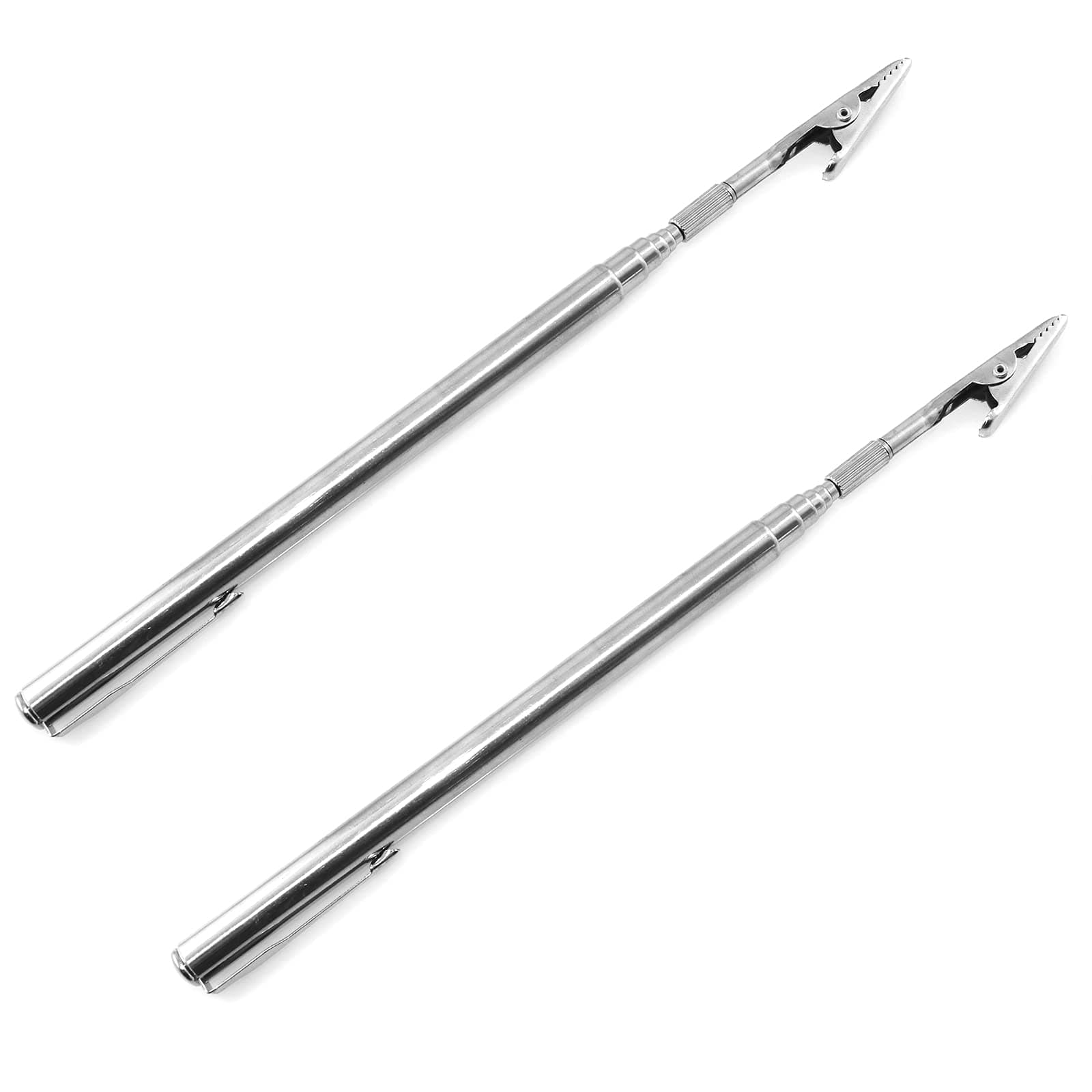 Lind Kitchen Telescopic Alligator Clips with Pen Clip, Metal Alligator Clamp, Extendable Clips for Mechanics Home Automobile Repairing Jewelry Fastening Picking Items