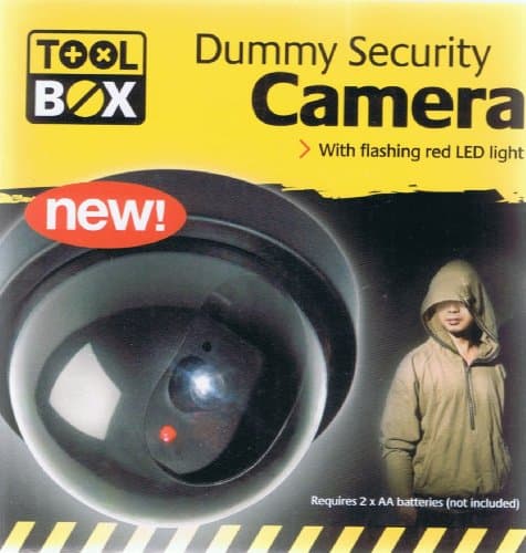 DUMMY SECURITY CAMERA - Lens & Flashing Red LED