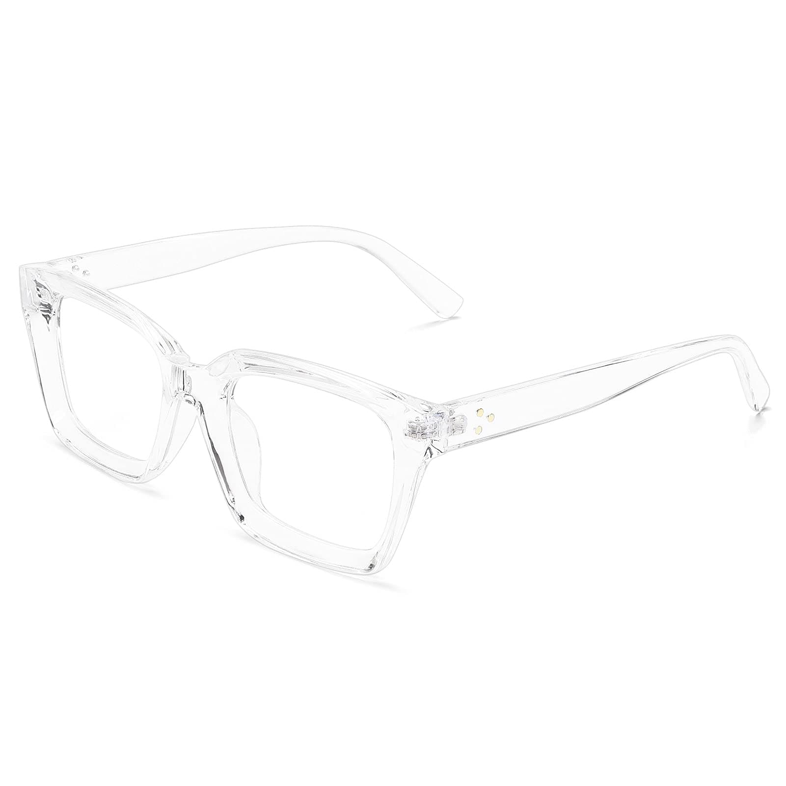 Pro Acme Vintage Clear Lens Glasses for Women, Non-prescription Classic Square Eyewear Frame, Women’s Fashion Eyeglasses(Transparent)