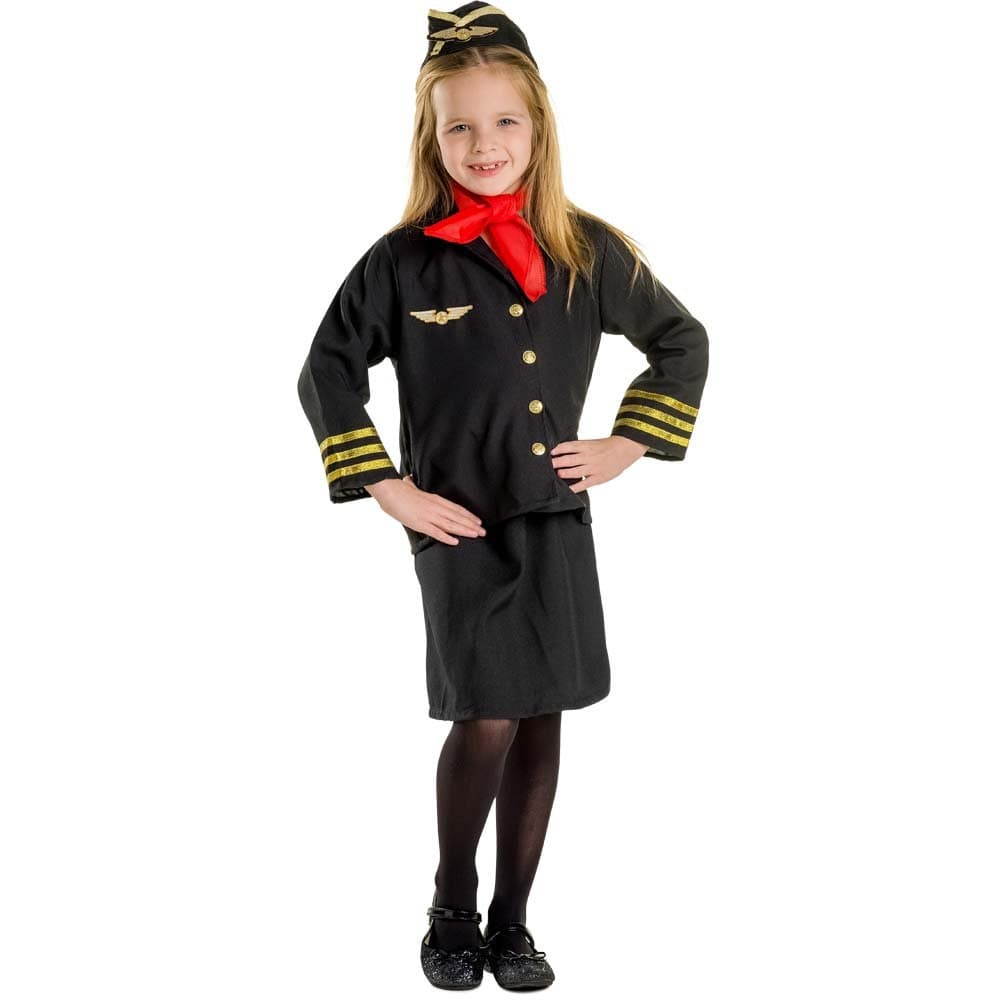 Dress Up America Flight Attendant Costume Set - Toddler 3-4 years