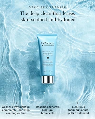 Premier Dead Sea Facial Cleanser/Face Wash - with essential oils & Dead Sea minerals