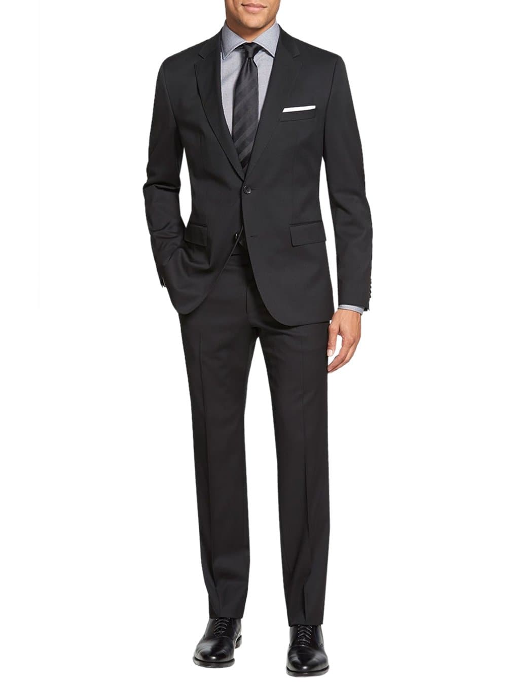 Men's Two Button 2 Piece Suit Notch Lapel Blazer Jacket with Pant