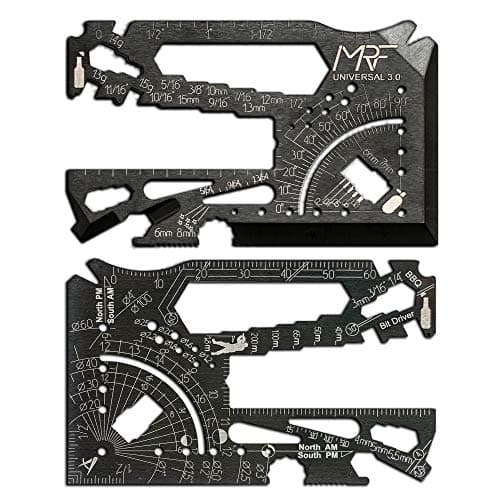 MRF MULTITOOLS Credit Card Multitool 60+Tools in One Black Edition Universal 3.0 Toolcard with Leather Case