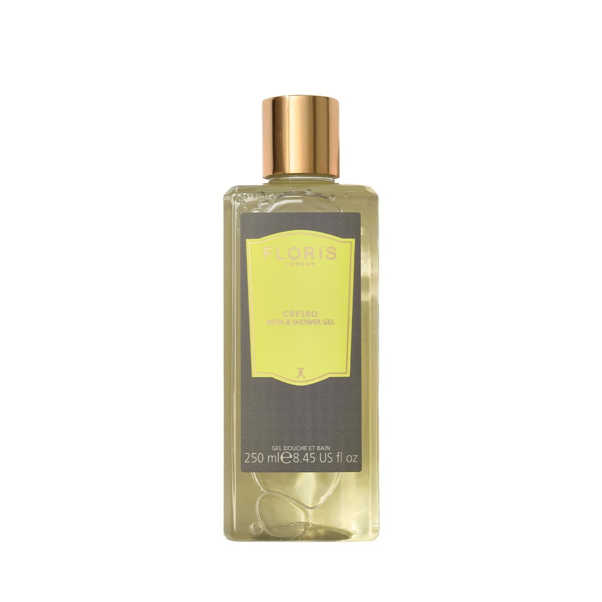 Floris of London Cefiro Moisturising Bath & Shower Gel (250ml) | Refreshing Citrus Fragrance | Gently Foaming, Enriched with Vitamin E & Almond Oil to Soften Skin | Enhanced with Bergamot & Mandarin |