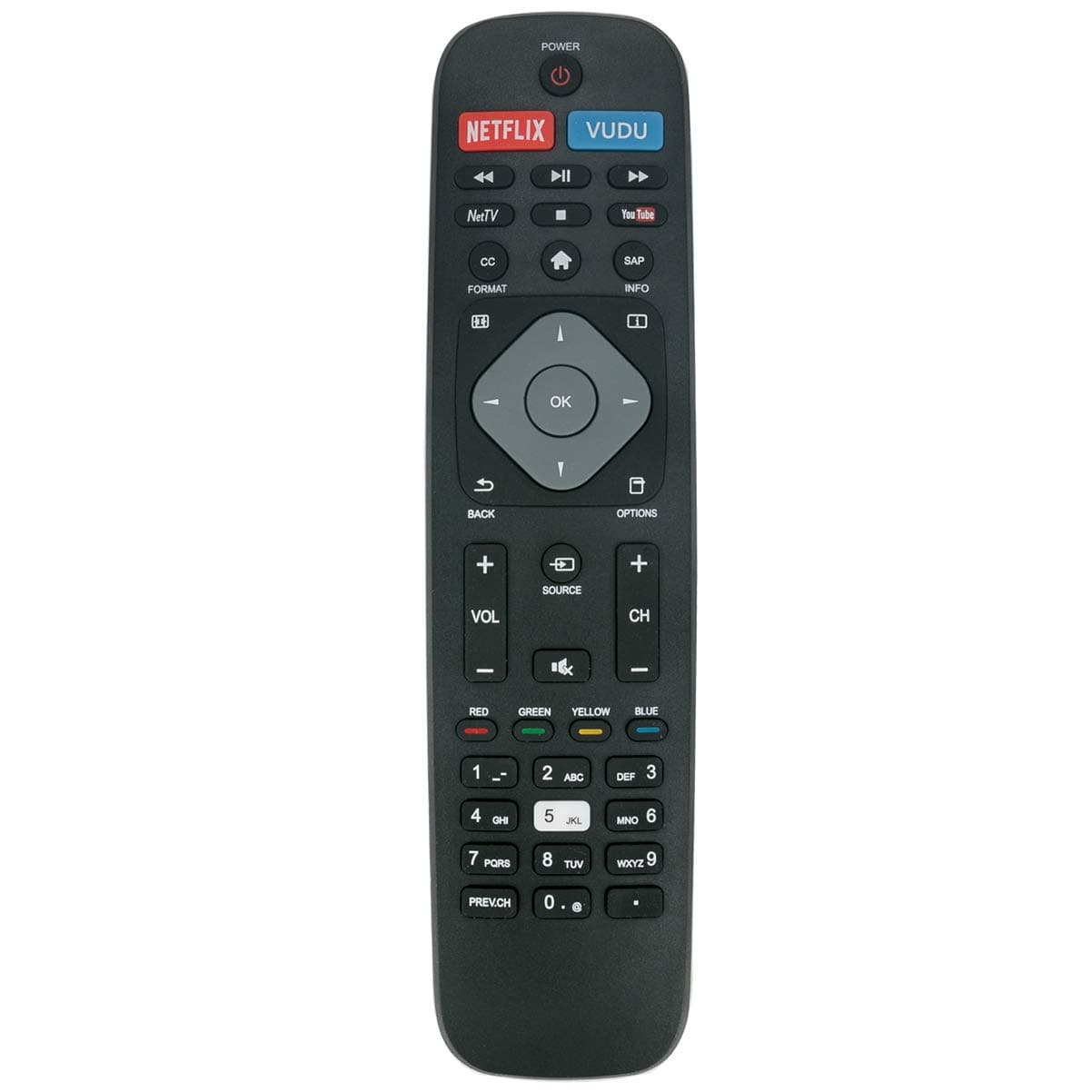 New Replace Remote Applicable for Philips TV 65PFL6902/F7 55PFL6902/F7 50PFL6902/F7 50PFL6602/F7 55PFL5402/F7 50PFL5601/F7 55PFL5602/F7 43PFL5602/F7 32PFL4902/F7 40PFL4901/F7 43PFL4901/F7 50PFL4901/F7