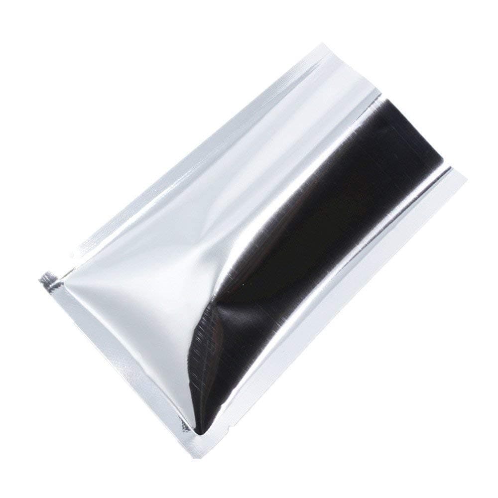 500pcs 2x2.8 inch (5x7cm) Mini Mylar Bags Vacuum Pouch Open Top Aluminum Foil Packing Material Food Storage Pouches Silver Foil Packets for Sample Candy Mylar Vacuum Sealer Baggie Smell Proof