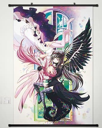 Home Decor Anime Puella Magi Madoka Magica Cosplay Wall Scroll Poster Fabric Painting Kaname Madoka 23.6 X 35.4 Inches-C068