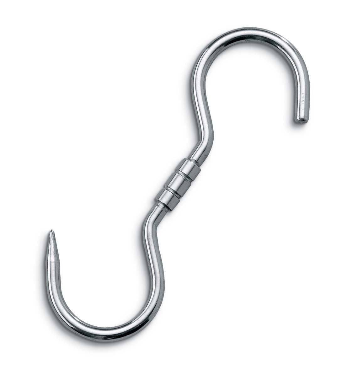 58350 Stainless Steel Reinforced S-Shaped Meat Butcher turnable Hook for Hanging 27x12 cm
