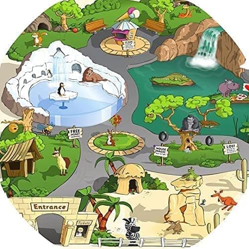 Tiger Moon Alphabet Zoo Children's Tuff Tray Play Mat - 33.8 x 33.8 Inches - Vinyl - Tuff Tray NOT Included